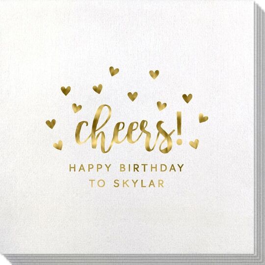 Confetti Hearts Cheers Bamboo Luxe Napkins