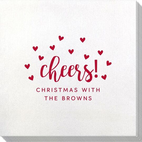 Confetti Hearts Cheers Bamboo Luxe Napkins