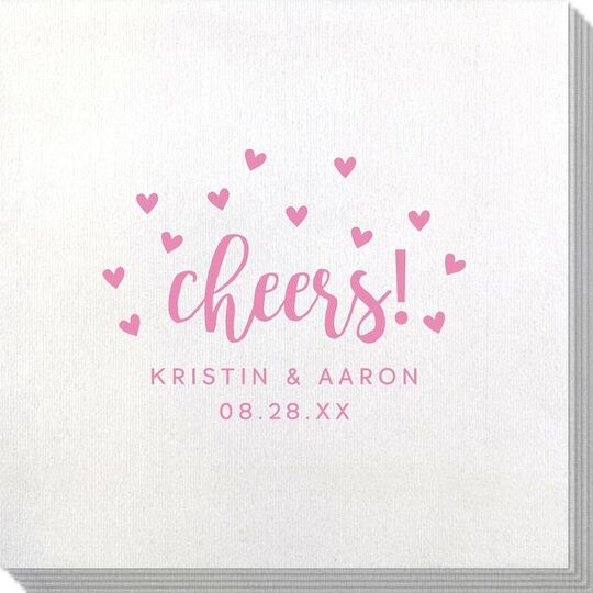 Confetti Hearts Cheers Bamboo Luxe Napkins