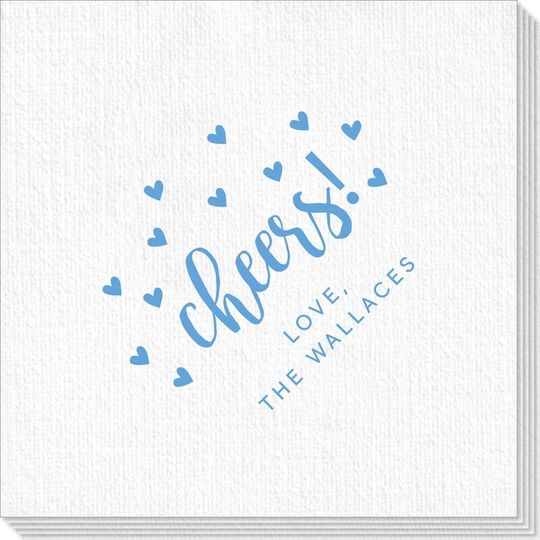 Confetti Hearts Cheers Deville Napkins