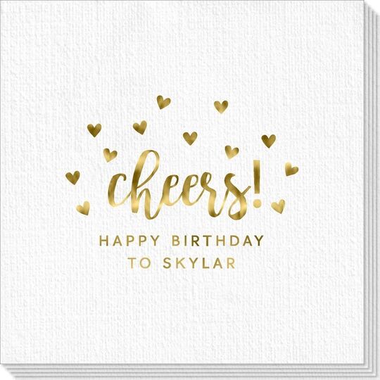 Confetti Hearts Cheers Deville Napkins