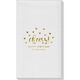 Confetti Hearts Cheers Linen Like Guest Towels Image 2 of 6