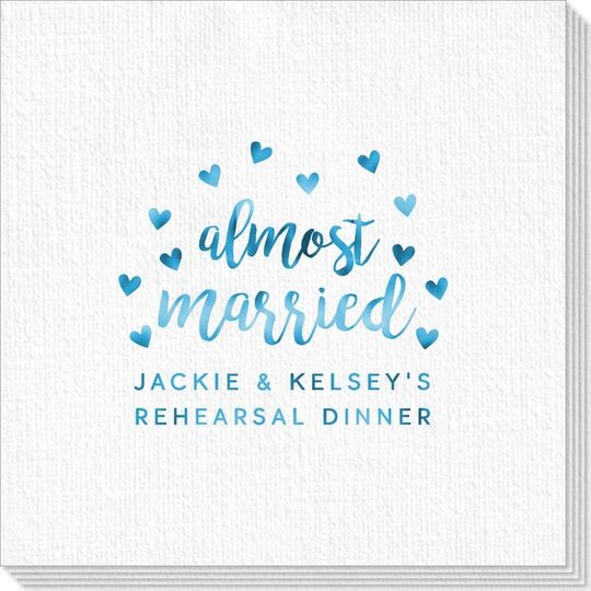 Confetti Hearts Almost Married Deville Napkins