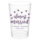 Confetti Hearts Almost Married Clear Plastic Cups Image 3 of 3