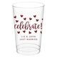 Confetti Hearts Celebrate Clear Plastic Cups Image 9 of 12