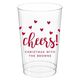 Confetti Hearts Cheers Clear Plastic Cups Image 2 of 6