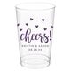 Confetti Hearts Cheers Clear Plastic Cups Image 3 of 6