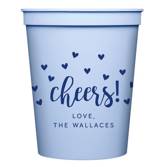 Confetti Hearts Cheers Stadium Cups