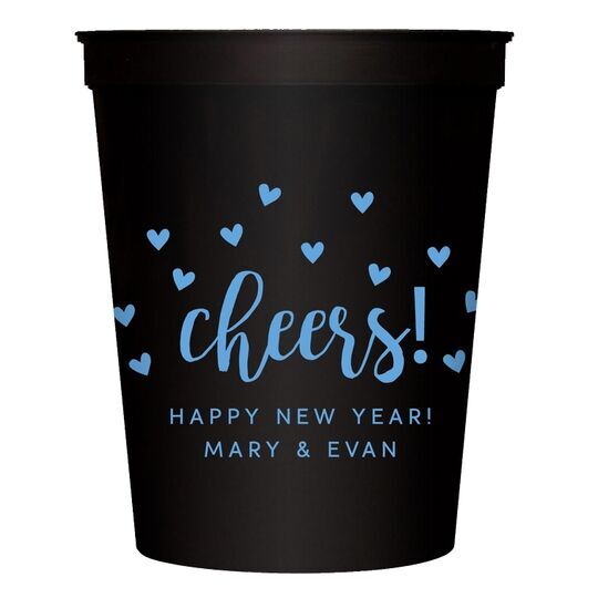 Confetti Hearts Cheers Stadium Cups