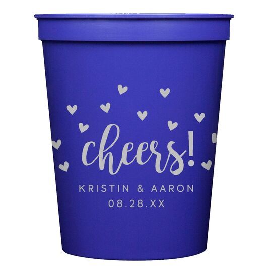 Confetti Hearts Cheers Stadium Cups