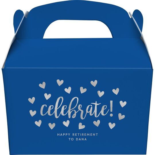 Confetti Hearts Celebrate Gable Favor Boxes