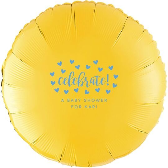 Confetti Hearts Celebrate Mylar Balloons