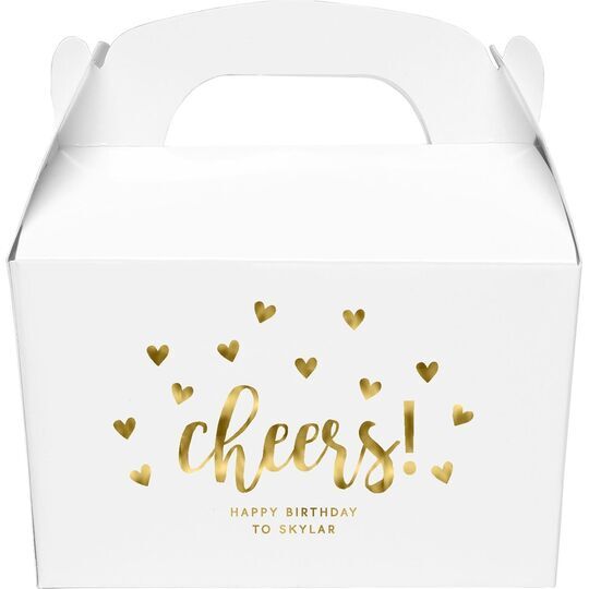 Confetti Hearts Cheers Gable Favor Boxes