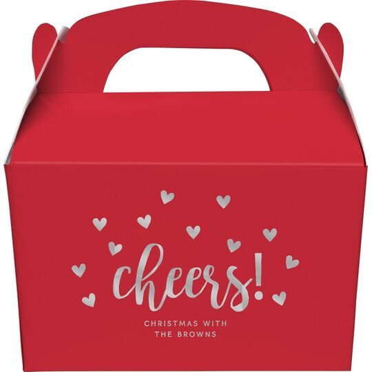 Confetti Hearts Cheers Gable Favor Boxes