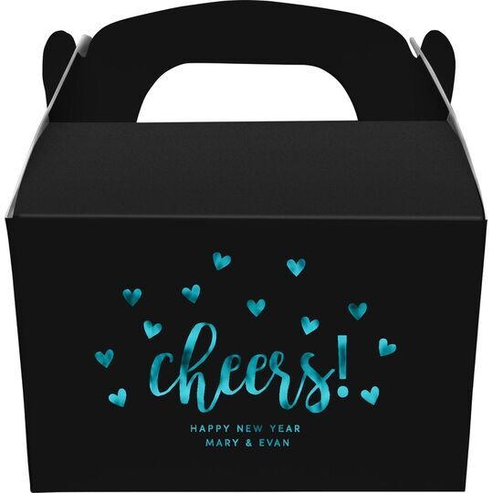 Confetti Hearts Cheers Gable Favor Boxes