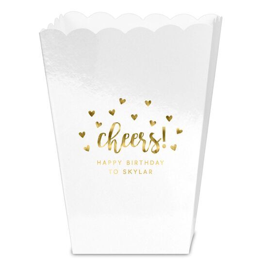 Confetti Hearts Cheers Mini Popcorn Boxes