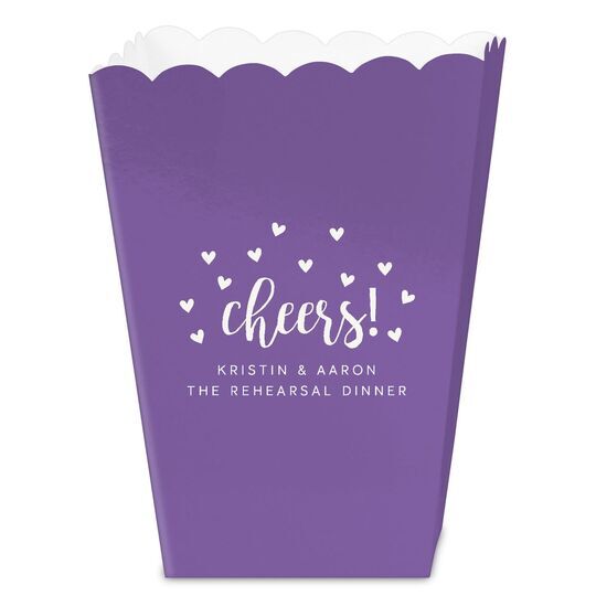 Confetti Hearts Cheers Mini Popcorn Boxes