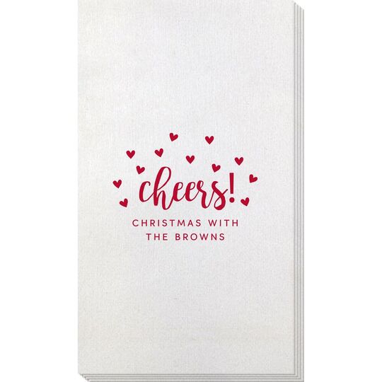 Confetti Hearts Cheers Bamboo Luxe Guest Towels