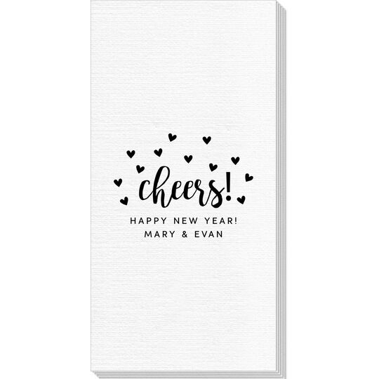 Confetti Hearts Cheers Deville Guest Towels