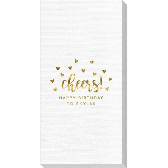 Confetti Hearts Cheers Deville Guest Towels