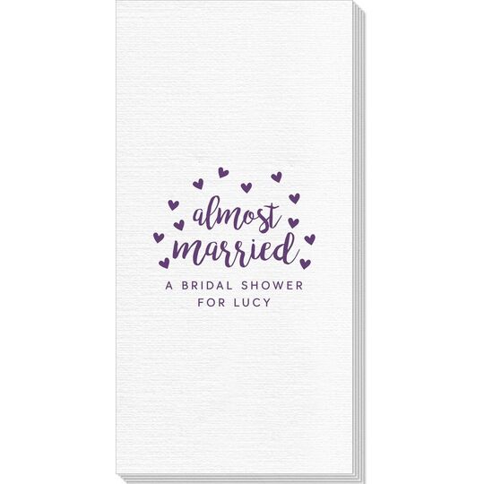 Confetti Hearts Almost Married Deville Guest Towels