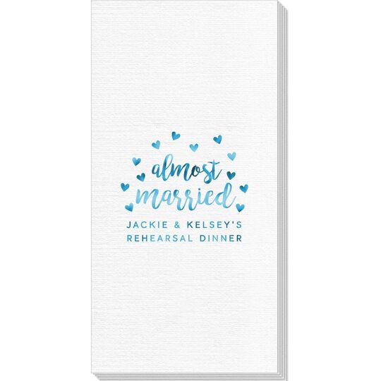 Confetti Hearts Almost Married Deville Guest Towels