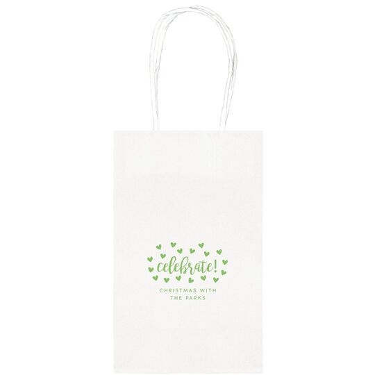 Confetti Hearts Celebrate Medium Twisted Handled Bags