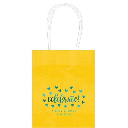 Confetti Hearts Celebrate Mini Twisted Handled Bags