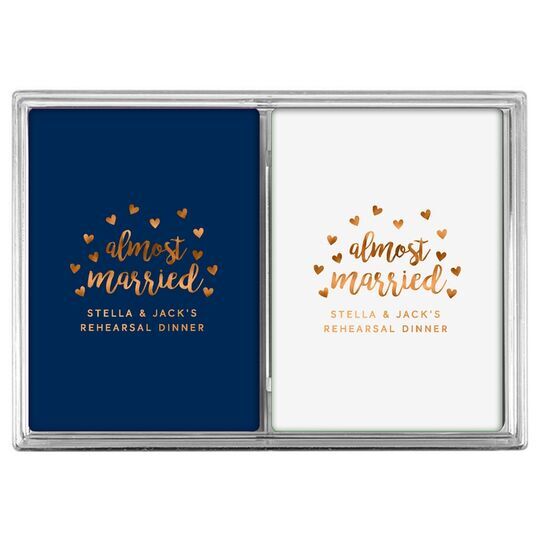 Confetti Hearts Almost Married Double Deck Playing Cards