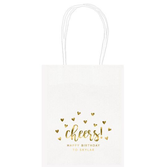 Confetti Hearts Cheers Mini Twisted Handled Bags