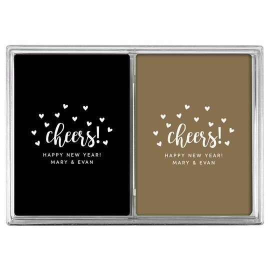 Confetti Hearts Cheers Double Deck Playing Cards