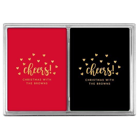 Confetti Hearts Cheers Double Deck Playing Cards