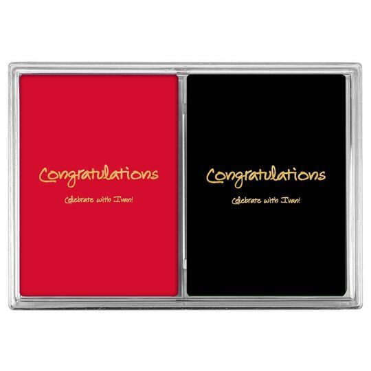 Studio Congratulations Double Deck Playing Cards