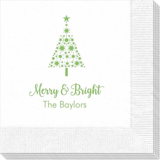 Starred Christmas Tree Napkins