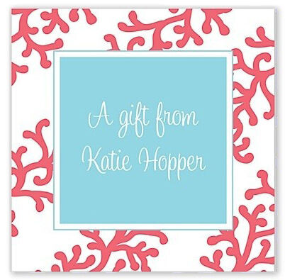 Coral Stripe Gift Enclosures