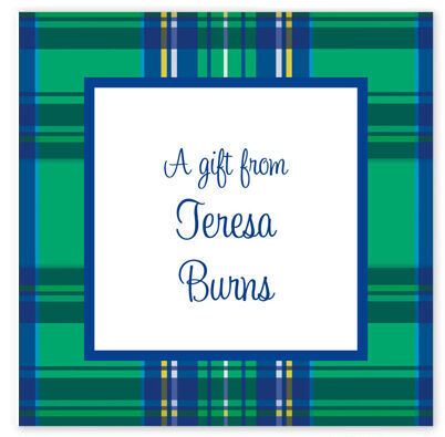 Green Plaid Gift Enclosures