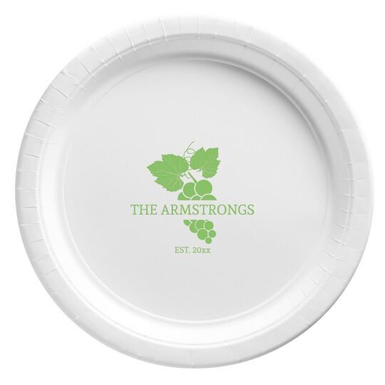 Wine Grapes Paper Plates