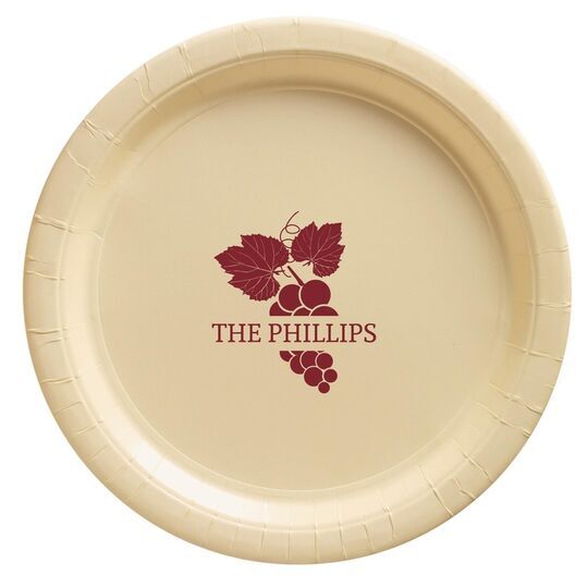 Wine Grapes Paper Plates