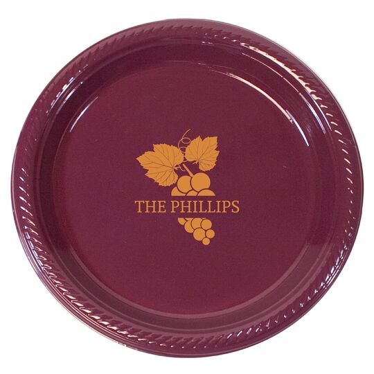 Wine Grapes Plastic Plates