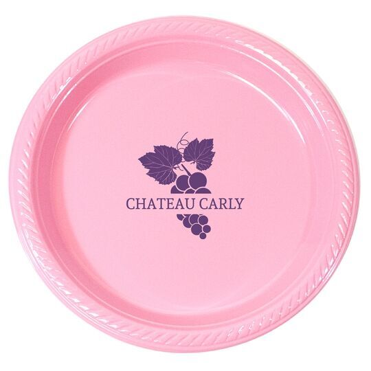 Wine Grapes Plastic Plates