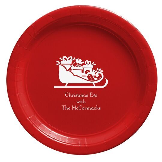 Victorian Sleigh with Presents Paper Plates