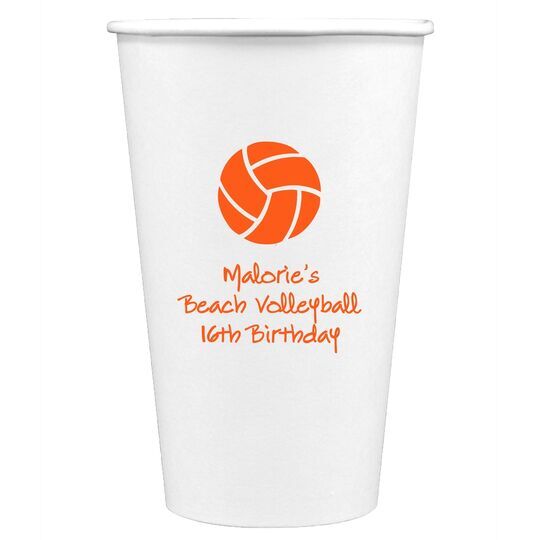 Volleyball Paper Coffee Cups