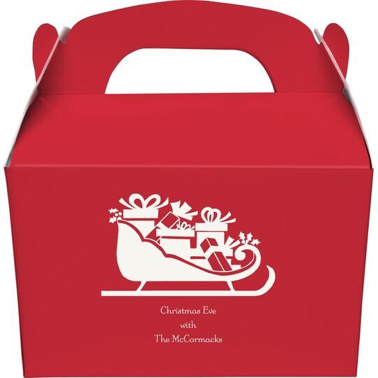 Victorian Sleigh with Presents Gable Favor Boxes