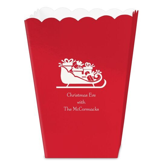 Victorian Sleigh with Presents Mini Popcorn Boxes