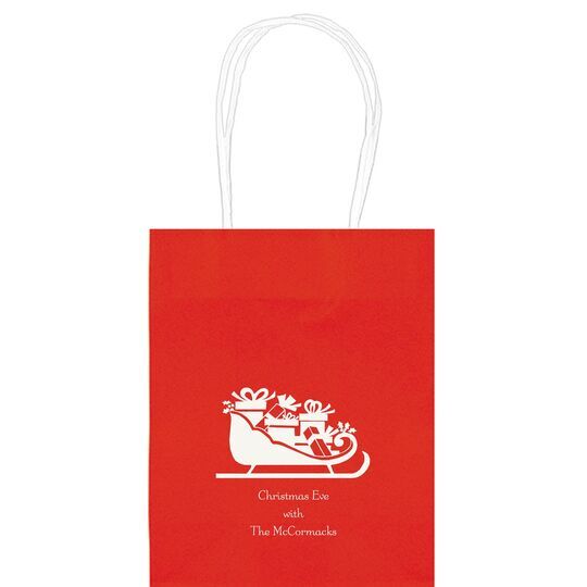 Victorian Sleigh with Presents Mini Twisted Handled Bags