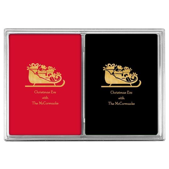 Victorian Sleigh with Presents Double Deck Playing Cards