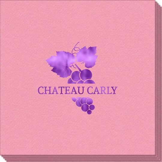 Wine Grapes Linen Like Napkins