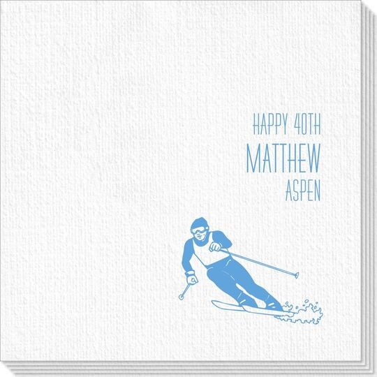 Skier  on the Slopes Deville Napkins