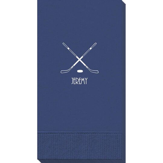 Double Hockey Sticks Guest Towels