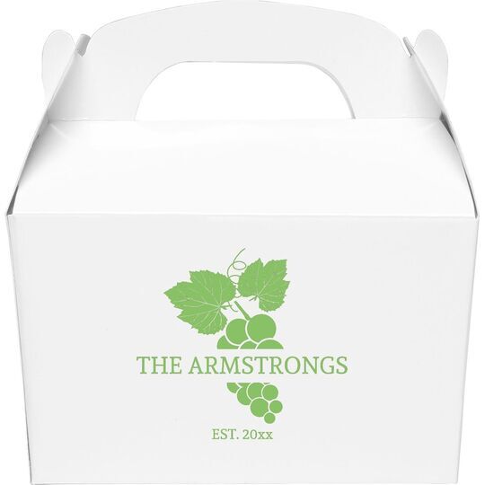 Wine Grapes Gable Favor Boxes